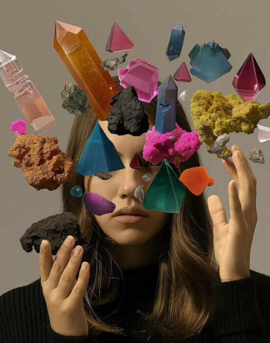 Geometric Dreamscape with Female Subject Geometric Dreamscape with Female Subject